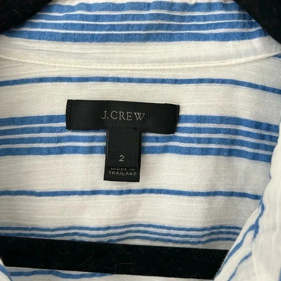 JCrew stripe button  down shirt, blue and white - Picture 3 of 9